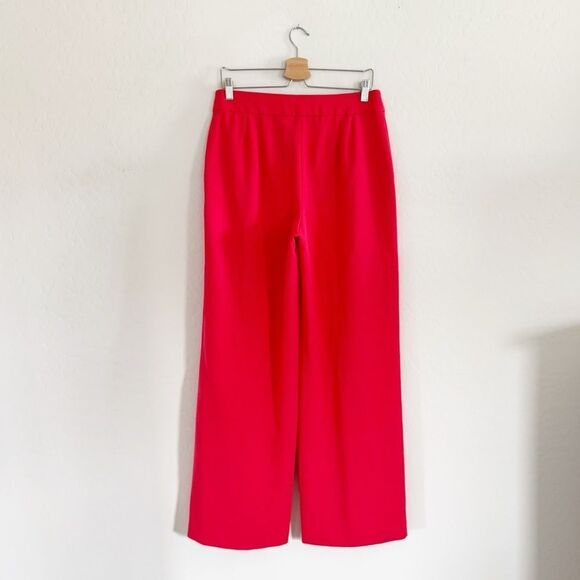 Tahari ASL Women's Wide-Leg Crepe Pants in Red Size 8 - Picture 4 of 11